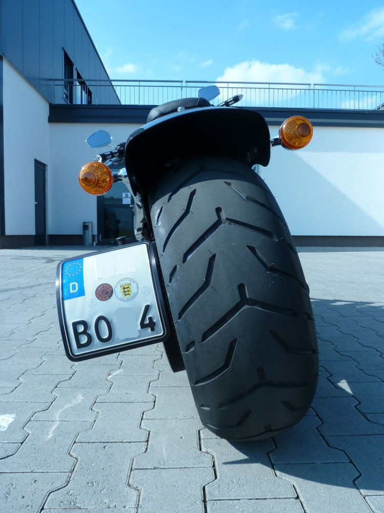 1 Motorrad Kennzeichen, 180 x 200 mm, Motorradkennzeichen Saison, DHL-Versand